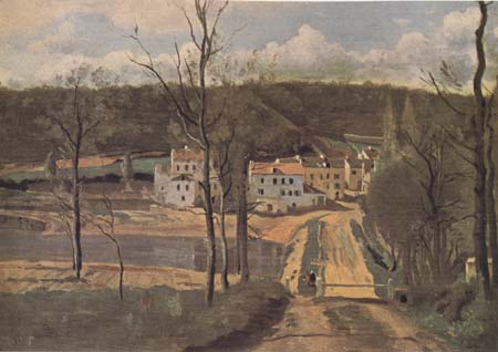 Jean Baptiste Camille  Corot Les Maisons Cabassud a Ville-d'Avray (mk11)